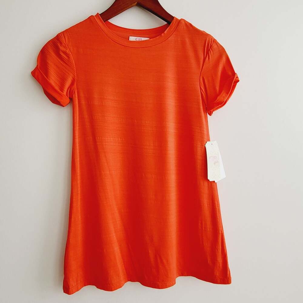 New GB Girls coral cotton lined dress SZ 6